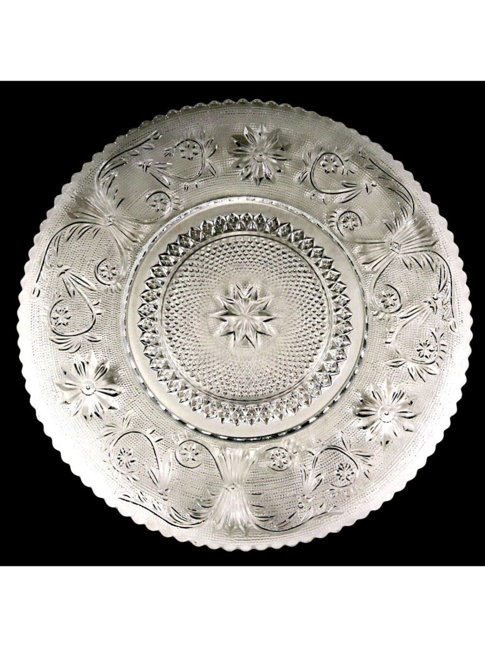 Duncan & Miller Early American Sandwich #41 Clear Glass Dinner Plate 9⅝"